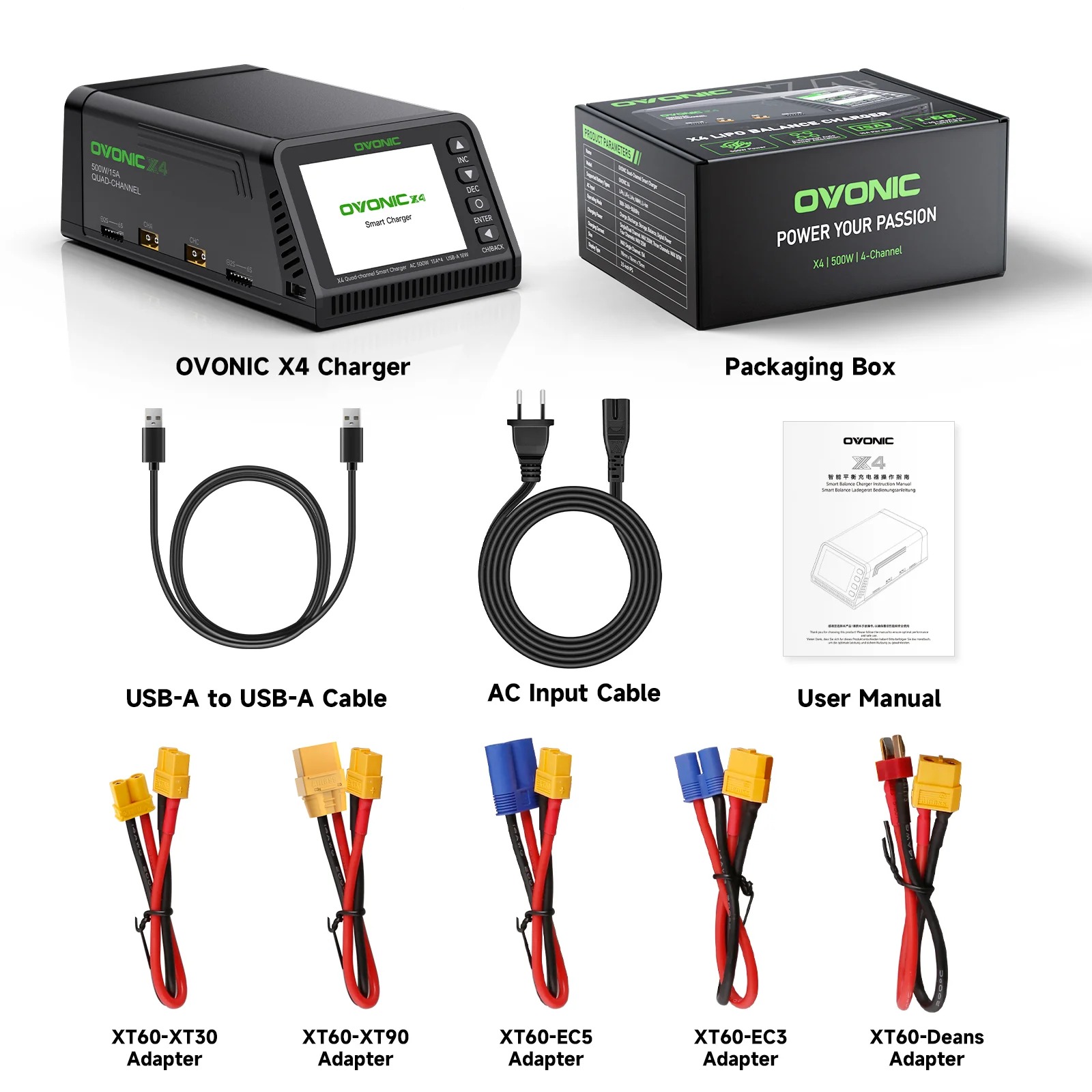 Drone Battery Strap - Зарядное устройство Ovonic X4 AC500W для